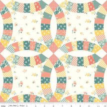 New Beginnings-Double WeddingRing Cheater Print Cream C15758-CREAM