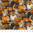 Night Owl-Owl & Feathers Charcoal Multi DP28846-96