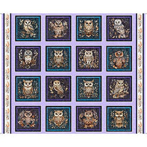 Night Owls-36" Owl Picture Patches Panel Lilac 2600-31565-L