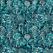 Night Owls-Trees Teal 2600-31570-Q