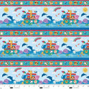 Noah & Friends-Border Stripe Light Blue 4586-11