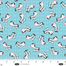 Noah & Friends-Tossed Zebras Light Blue 4581-11