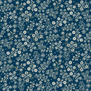 Nordic Holiday Village-Floral Vines Blue Cream 3610-77