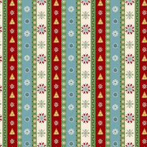 Nordic Holiday Village-Mini Stripe Ice Blue 3611-17