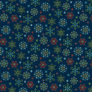 Nordic Holiday Village-Snowflakes Blue Multi 3605-79