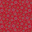 Nordic Holiday Village-Snowflakes Red Multi 3605-89