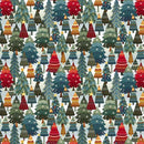 Nordic Holiday Village-Stacked Trees Ice Blue Multi 3606-17