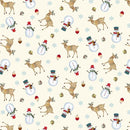 Nordic Holiday Village-Tossed Reindeer Cream Multi 3607-44