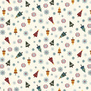 Nordic Holiday Village-Tossed Trees Cream Multi 3608-44