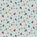 Nordic Holiday Village-Tossed Trees Ice Blue Multi 3608-17