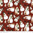 Northern Christmas-Snowmen Red C17831-RED