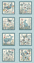 Norwegian Forest-24" Panel Pale Blue 3551B-17
