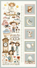 Nursery Rhyme Time-23.5" Panel Nursery Rhyme Growth Chart Ivory 4846P-41