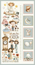 Nursery Rhyme Time-23.5" Panel Nursery Rhyme Growth Chart Ivory 4846P-41