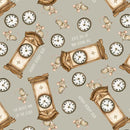 Nursery Rhyme Time-Hickory Dickory Dock Light Gray 4840-90