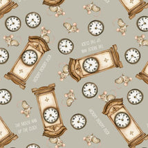 Nursery Rhyme Time-Hickory Dickory Dock Light Gray 4840-90