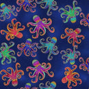 Oceania-Octopi Navy Blue Gold Metallic Y4700-53M
