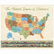 On The Road Again-36" US Map Panel Multi 2600-30737-X