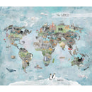 Our World-36" World Map Panel Multi Color Y4931-55
