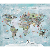 Our World-36" World Map Panel Multi Color Y4931-55