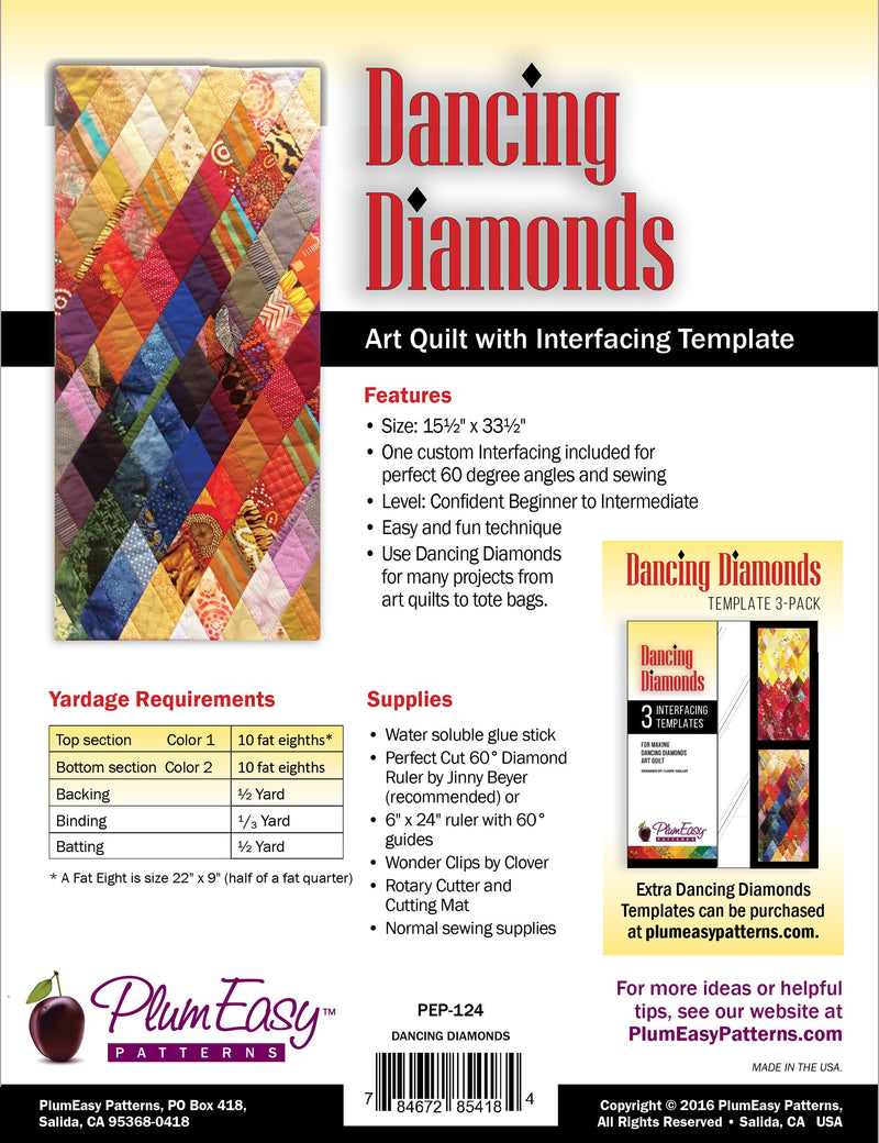 Dancing Diamonds Art Quilt PEP-124