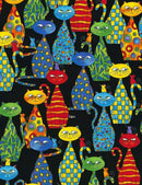 Meow You Doing? - Packed Cats-Black PAT-CD4217-BLACK