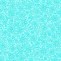 Packed Jacobean Toile-Aqua INDIGO-CD3414-AQUA