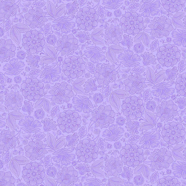 Packed Jacobean Toile-Lavender INDIGO-CD3414-LAVENDER