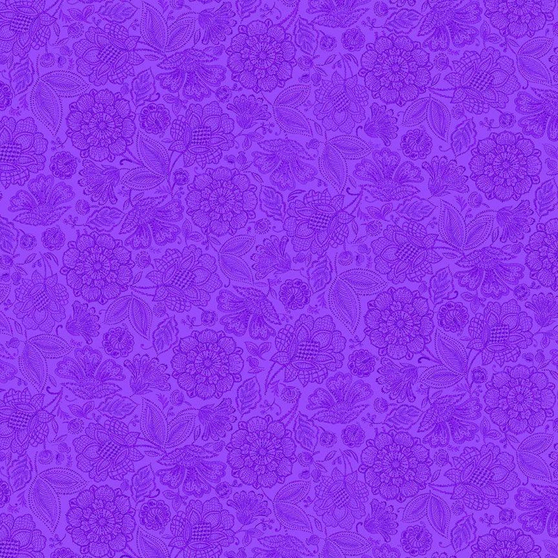 Packed Jacobean Toile-Purple INDIGO-CD3414-PURPLE