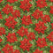 Packed Poinsettia & Leaves Metallic-Green DONA-CM3713-GREEN