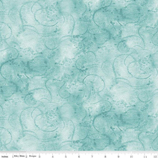 Painter's Watercolor Swirl-Aqua C680-AQUA