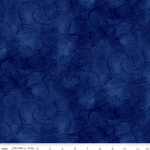 Painter's Watercolor Swirl-Royal C680-ROYAL