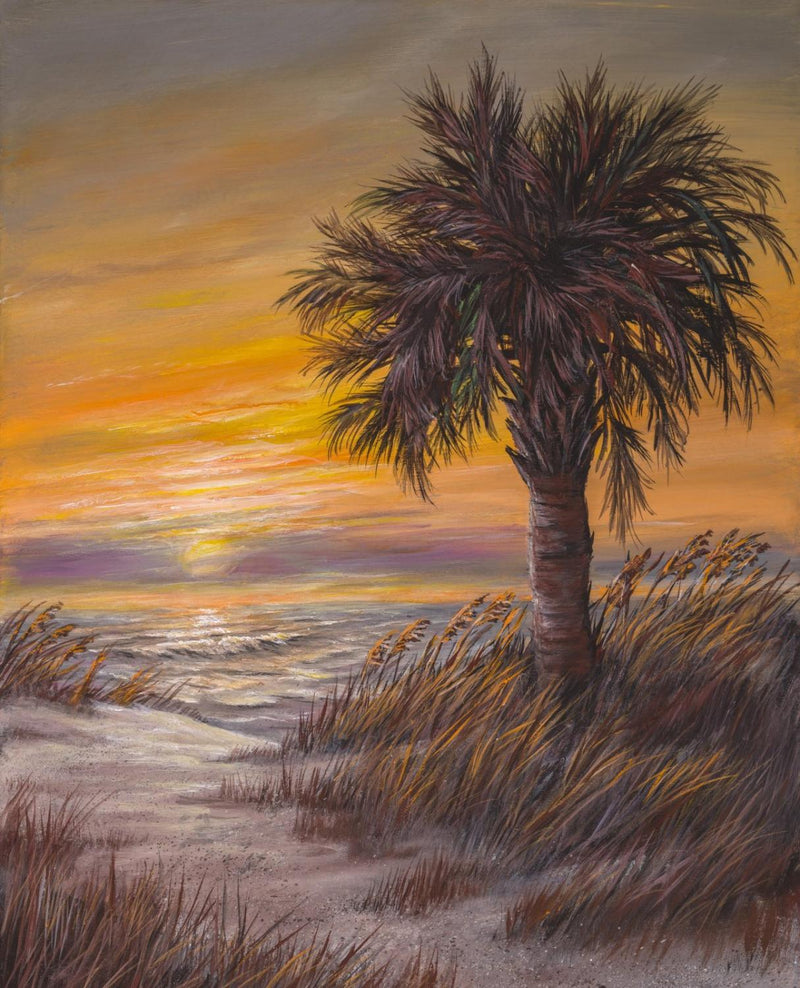 Palmetto Sunrise Panel 35.5" Panel AL-5773-2C