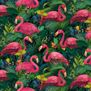 Paradise Found-Flamingos On Tropical Leaves Multi NATURE-CD4557