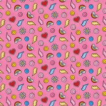 Patch Perfect-Smileys & Rainbows Pink 12026120