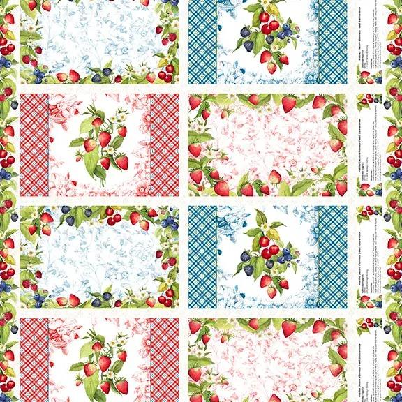 Patchwork Picnic-24" Placemat Panel Multi W105-010-035