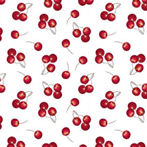 Patchwork Picnic-Cherries White W105-014-003