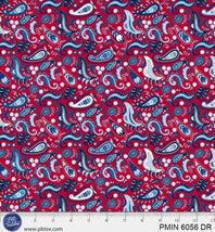 Patriotic Minis-Patriotic Paisley Dark Red PMIN-06056-DR