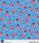 Patriotic Minis-Tossed American Flags Light Blue PMIN-06062-LB