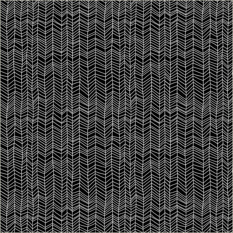 Pen & Petal-Herringbone Black 54968-2