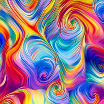 Petal Power-Abstract Swirl Rainbow FLORA-CD3822-RAINBOW