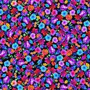 Petal Power-Multi Floral Black FLORA-CD3819-BLACK