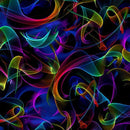 Petal Power-Multi Neon Smoke Black FLORA-CD3821-BLACK