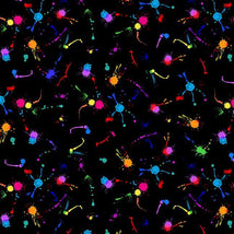 Petal Power-Painted Splash Dots Black DOT-CD3824-BLACK