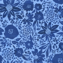 Petal Whispers-Large Floral Blue W160-002-555