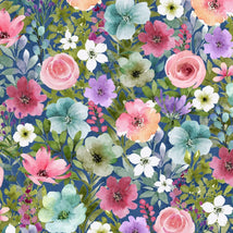 Petal Whispers-Packed Floral Multi W110-015-519