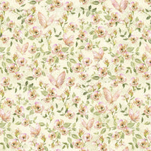 Fairy Boutique-Flowers & Butterflies Cream/Pink W130-031-016
