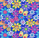 Pocketful Of Sunshine-Butterflies & Flowers Blue 2410-77