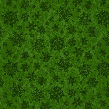 Poinsettia Greetings-Snowflake Tonal Forest 2600-31085-F