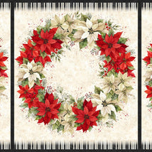 Poinsettia Radiance-36" Panel Multi W110-003-306